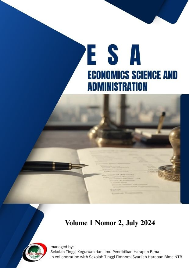 					View Vol. 1 No. 2 (2024): ESA : Economics Science and Administration, July 2024
				
